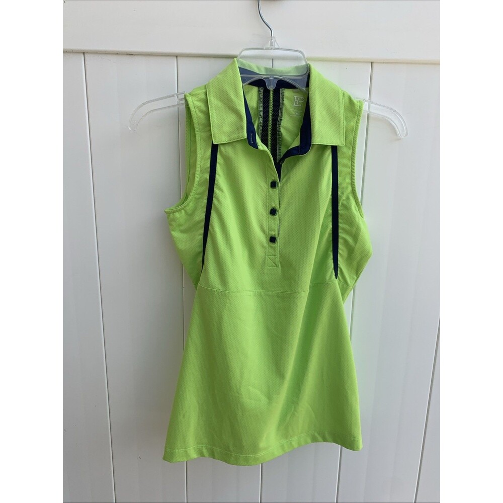 EP New York Golf Polo Shirt Womens Size XS Sleevelessp Top Bright Green